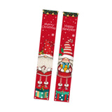 Maxbell 2Pcs Christmas Door Banners Veranda Hanging Porch Signs for Garden Yard Home