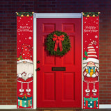 Maxbell 2Pcs Christmas Door Banners Veranda Hanging Porch Signs for Garden Yard Home