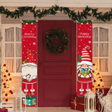 Maxbell 2Pcs Christmas Door Banners Veranda Hanging Porch Signs for Garden Yard Home