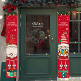 Maxbell 2Pcs Christmas Door Banners Veranda Hanging Porch Signs for Garden Yard Home