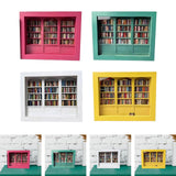 Maxbell Mini Bookshelf Ornament Decorative Home Decoration Miniature Bookshelf Decor pink
