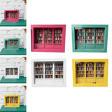 Maxbell Mini Bookshelf Ornament Decorative Home Decoration Miniature Bookshelf Decor pink
