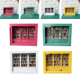 Maxbell Mini Bookshelf Ornament Decorative Home Decoration Miniature Bookshelf Decor pink