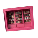 Maxbell Mini Bookshelf Ornament Decorative Home Decoration Miniature Bookshelf Decor pink