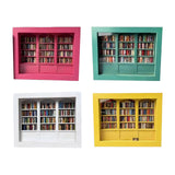 Maxbell Mini Bookshelf Ornament Decorative Home Decoration Miniature Bookshelf Decor pink