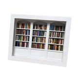 Maxbell Mini Bookshelf Ornament Decorative Home Decoration Miniature Bookshelf Decor white