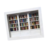 Maxbell Mini Bookshelf Ornament Decorative Home Decoration Miniature Bookshelf Decor white
