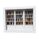 Maxbell Mini Bookshelf Ornament Decorative Home Decoration Miniature Bookshelf Decor white
