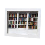 Maxbell Mini Bookshelf Ornament Decorative Home Decoration Miniature Bookshelf Decor white