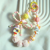 Maxbell Phone Charm DIY Decoration Handmade Beaded Phone Strap for Party Favors Gift Style C
