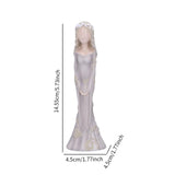 Maxbell Lady Figurine Arts Gifts Collectible Resin for Dinning Room Bedroom Tabletop gray