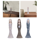 Maxbell Lady Figurine Arts Gifts Collectible Resin for Dinning Room Bedroom Tabletop gray