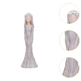 Maxbell Lady Figurine Arts Gifts Collectible Resin for Dinning Room Bedroom Tabletop gray