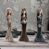 Maxbell Lady Figurine Arts Gifts Collectible Resin for Dinning Room Bedroom Tabletop gray