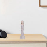 Maxbell Lady Figurine Arts Gifts Collectible Resin for Dinning Room Bedroom Tabletop gray