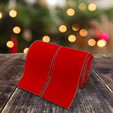 Maxbell 2 Pieces Christmas Ribbon Decorative Ribbon for Christmas Trees Centerpieces