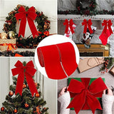 Maxbell 2 Pieces Christmas Ribbon Decorative Ribbon for Christmas Trees Centerpieces