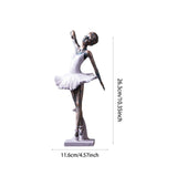 Maxbell Ballerina Figurine Modern Ballet Girl Statue for Shelf Fireplace Living Room style C