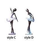 Maxbell Ballerina Figurine Modern Ballet Girl Statue for Shelf Fireplace Living Room style C
