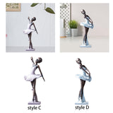 Maxbell Ballerina Figurine Modern Ballet Girl Statue for Shelf Fireplace Living Room style C
