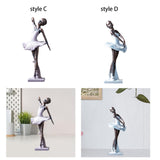 Maxbell Ballerina Figurine Modern Ballet Girl Statue for Shelf Fireplace Living Room style C