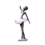 Maxbell Ballerina Figurine Modern Ballet Girl Statue for Shelf Fireplace Living Room style C