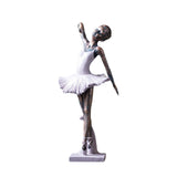Maxbell Ballerina Figurine Modern Ballet Girl Statue for Shelf Fireplace Living Room style C