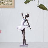 Maxbell Ballerina Figurine Modern Ballet Girl Statue for Shelf Fireplace Living Room style C