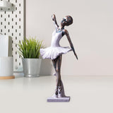Maxbell Ballerina Figurine Modern Ballet Girl Statue for Shelf Fireplace Living Room style C