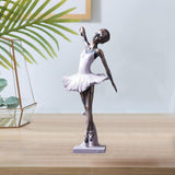 Maxbell Ballerina Figurine Modern Ballet Girl Statue for Shelf Fireplace Living Room style C