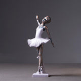 Maxbell Ballerina Figurine Modern Ballet Girl Statue for Shelf Fireplace Living Room style C