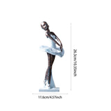 Maxbell Ballerina Figurine Modern Ballet Girl Statue for Shelf Fireplace Living Room style D