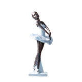Maxbell Ballerina Figurine Modern Ballet Girl Statue for Shelf Fireplace Living Room style D