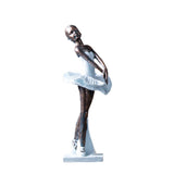 Maxbell Ballerina Figurine Modern Ballet Girl Statue for Shelf Fireplace Living Room style D