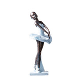 Maxbell Ballerina Figurine Modern Ballet Girl Statue for Shelf Fireplace Living Room style D