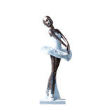 Maxbell Ballerina Figurine Modern Ballet Girl Statue for Shelf Fireplace Living Room style D