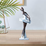 Maxbell Ballerina Figurine Modern Ballet Girl Statue for Shelf Fireplace Living Room style D