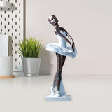 Maxbell Ballerina Figurine Modern Ballet Girl Statue for Shelf Fireplace Living Room style D
