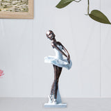 Maxbell Ballerina Figurine Modern Ballet Girl Statue for Shelf Fireplace Living Room style D