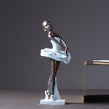 Maxbell Ballerina Figurine Modern Ballet Girl Statue for Shelf Fireplace Living Room style D