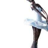 Maxbell Ballerina Figurine Modern Ballet Girl Statue for Shelf Fireplace Living Room style D
