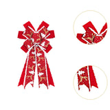 Maxbell Red Christmas Ribbon Bows Handmade 10 Sides for Treat Bags Christmas Wedding