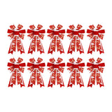 Maxbell 10 Pieces Christmas Ribbon Bows Ribbon Bowknot for Basket Treat Bags Wedding