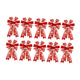 Maxbell 10 Pieces Christmas Ribbon Bows Ribbon Bowknot for Basket Treat Bags Wedding