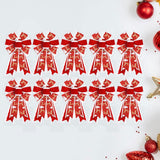 Maxbell 10 Pieces Christmas Ribbon Bows Ribbon Bowknot for Basket Treat Bags Wedding