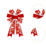 Maxbell 10 Pieces Christmas Ribbon Bows Ribbon Bowknot for Basket Treat Bags Wedding