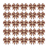Maxbell 25x Xmas Ribbon Bows Handmade Christmas Wreath Bows for Birthday Home Basket
