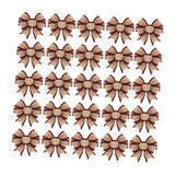 Maxbell 25x Xmas Ribbon Bows Handmade Christmas Wreath Bows for Birthday Home Basket