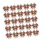 Maxbell 25x Xmas Ribbon Bows Handmade Christmas Wreath Bows for Birthday Home Basket