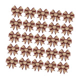 Maxbell 25x Xmas Ribbon Bows Handmade Christmas Wreath Bows for Birthday Home Basket